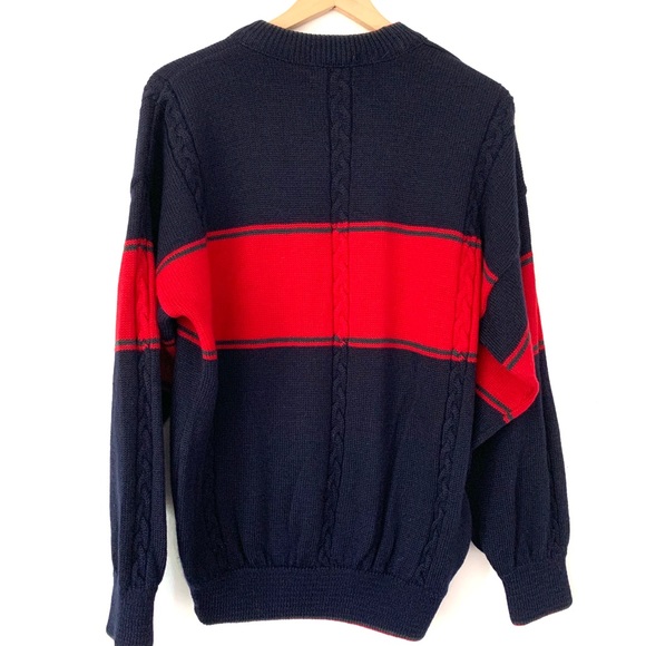 SETTLERS GOLF CABLE KNIT CREW NECK SWEATER - Picture 3 of 3